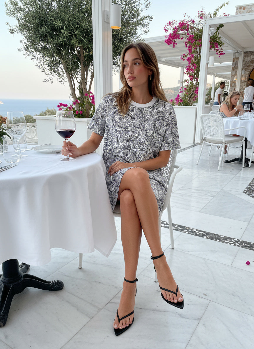 Feathers Bandana Dress