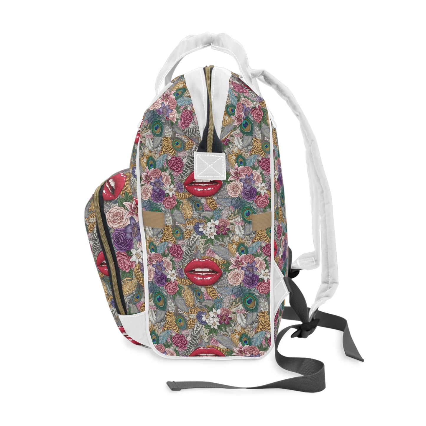 Flowers&Lips Diaper Backpack