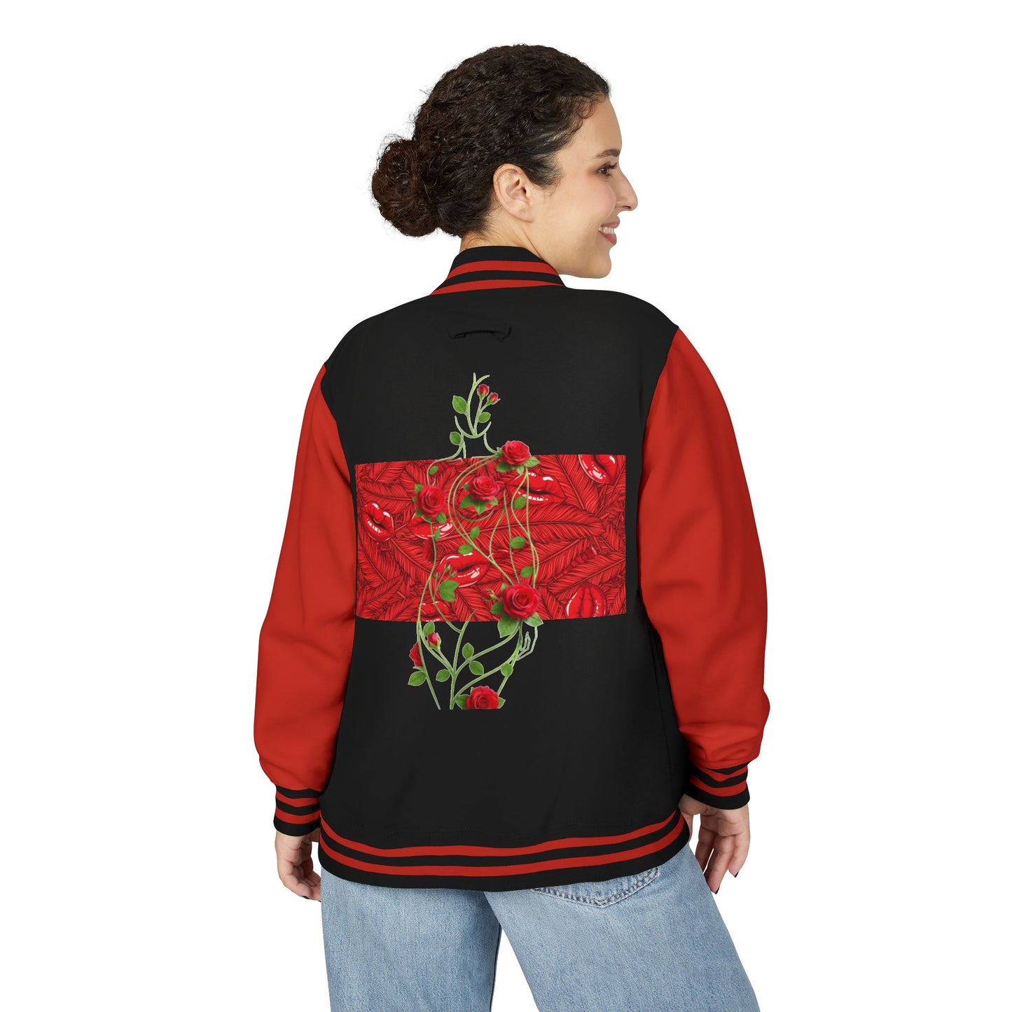 Red Rose Vine Varsity Jacket