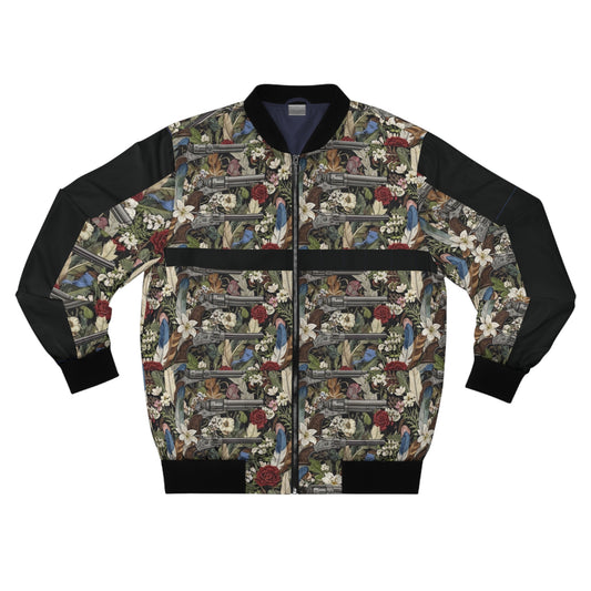 Flowers, Guns, & Feathers Men's Bomber Jacket