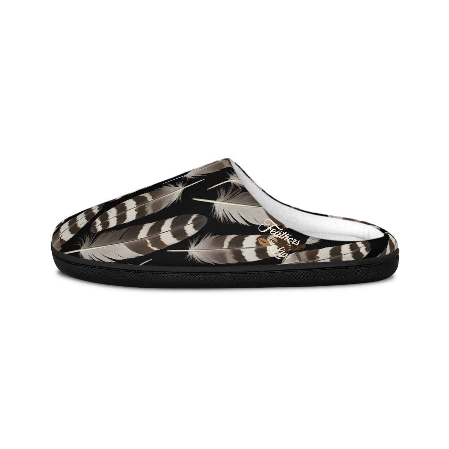 Cozy Black Feathers Slippers