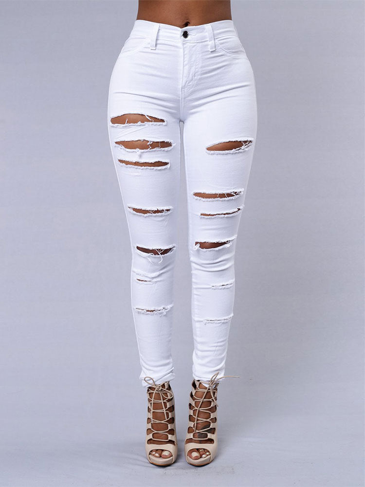 Medium Shredded ripped skinny jeans