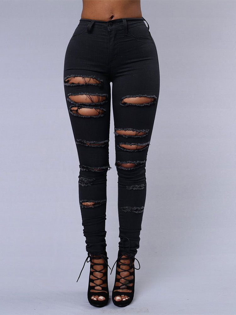 Medium Shredded ripped skinny jeans