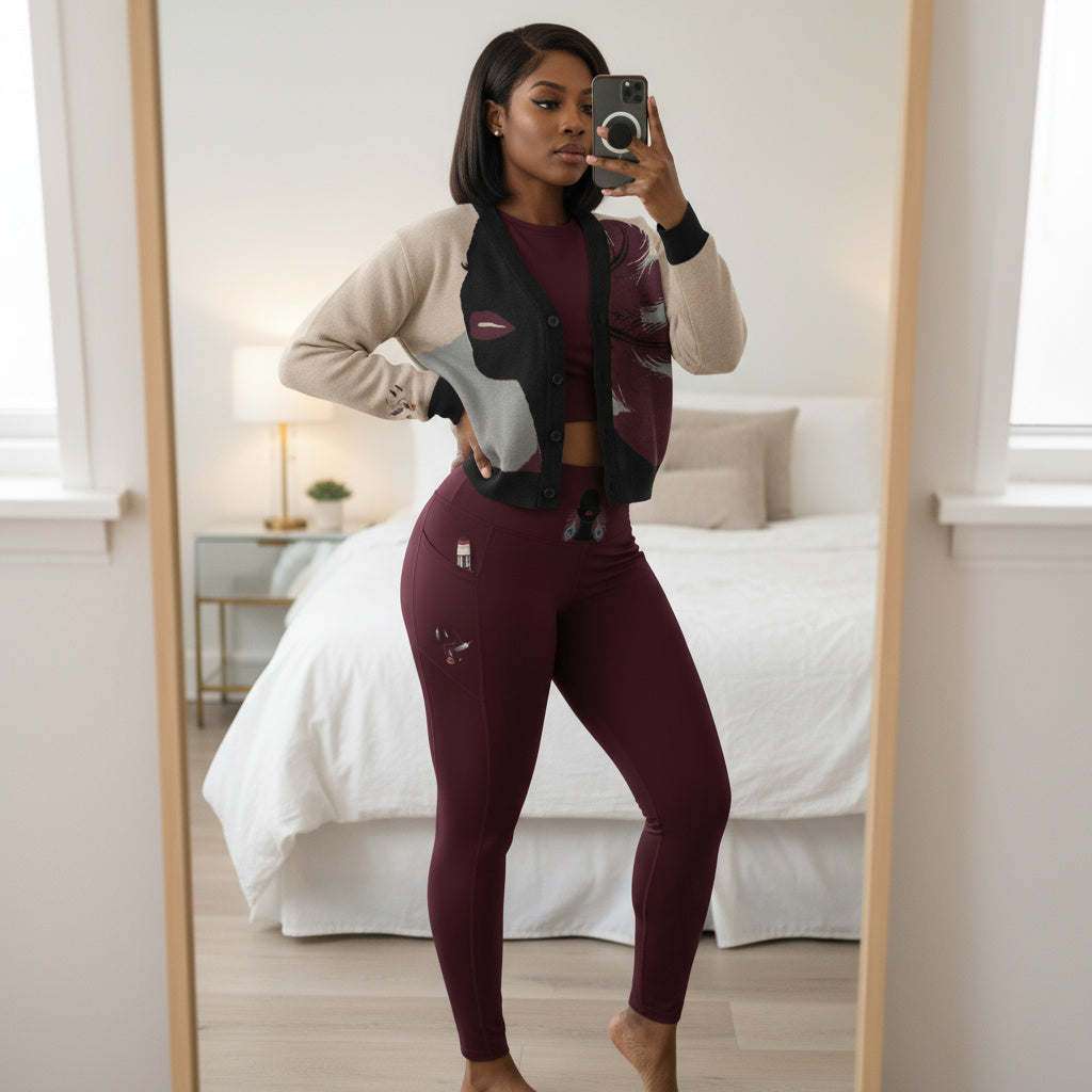 Burgundy Leggings