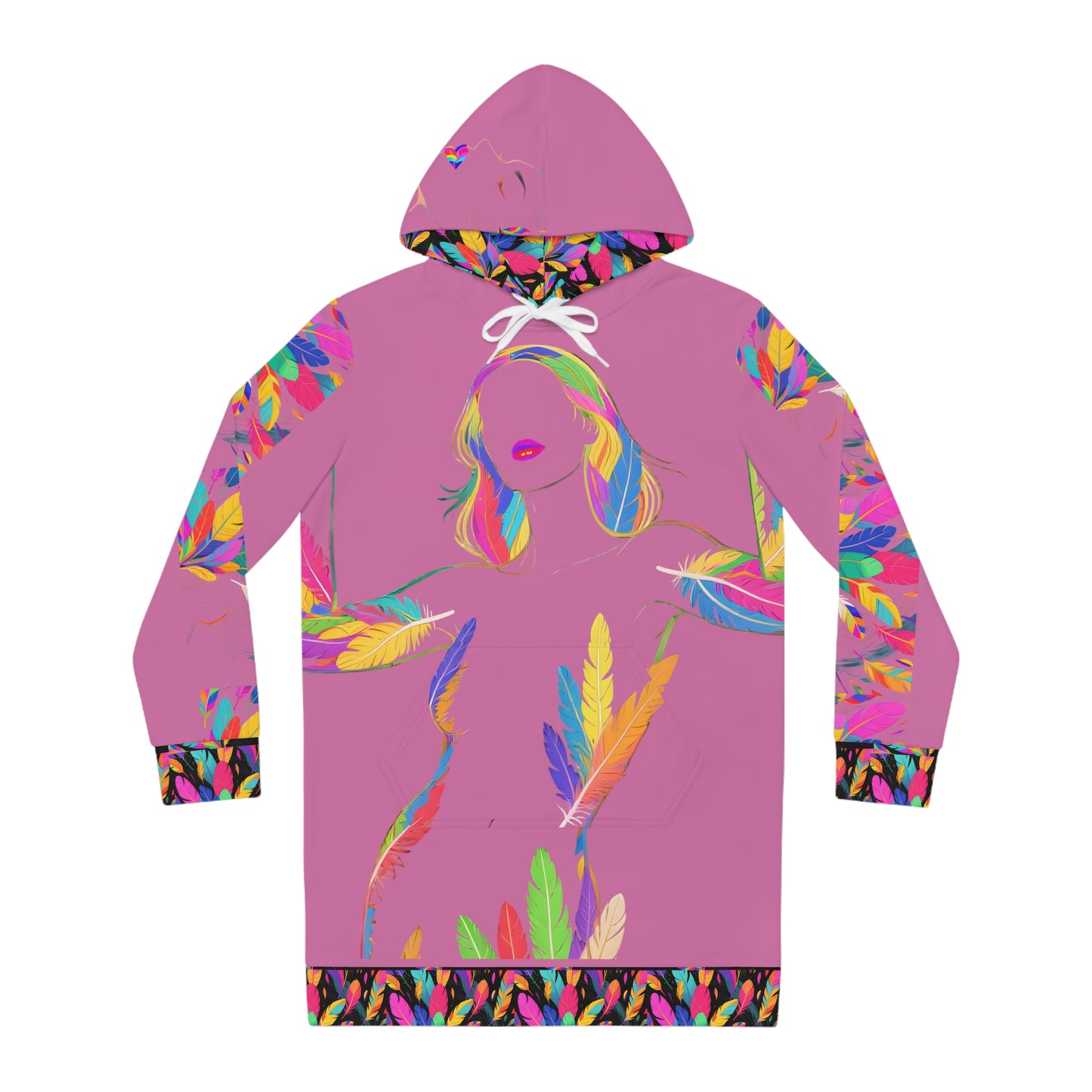 Rainbow Silhouette Hoodie Dress