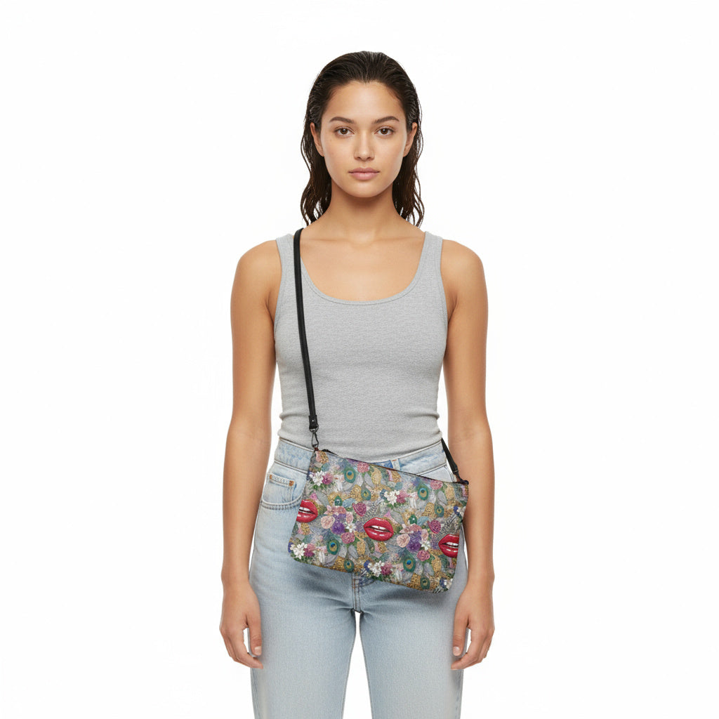 Flowers&Lips Small Purse