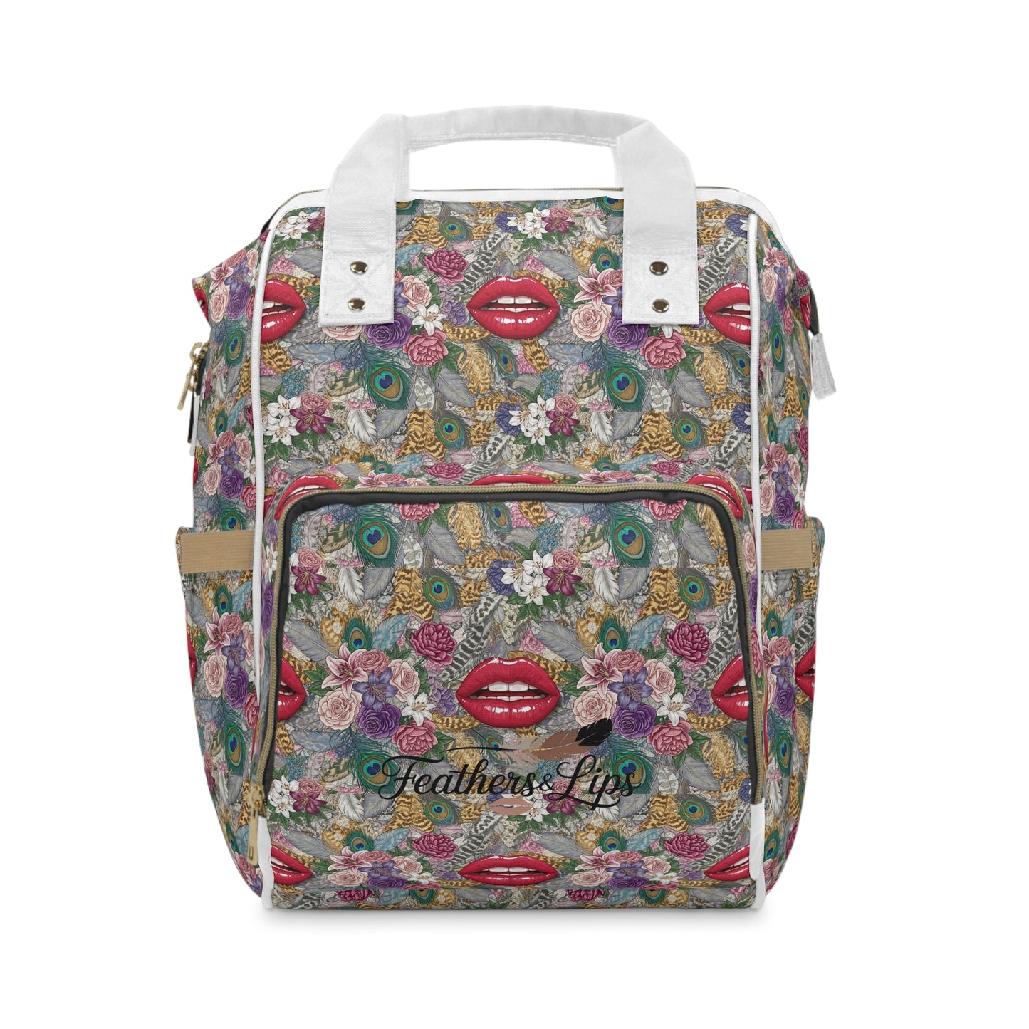 Flowers&Lips Diaper Backpack
