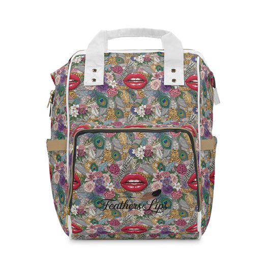 Flowers&Lips Diaper Backpack