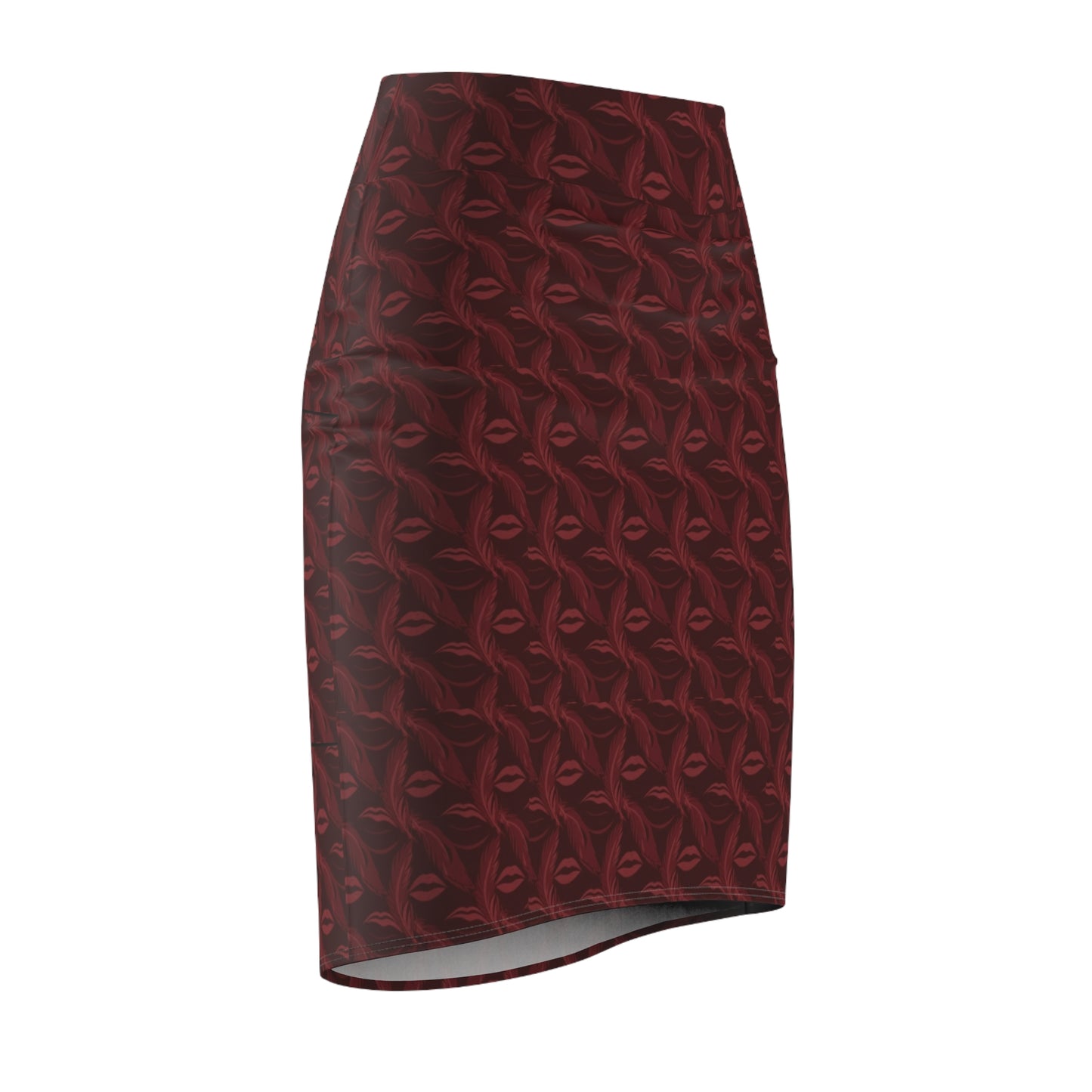 Burgundy Whispering Pencil Skirt