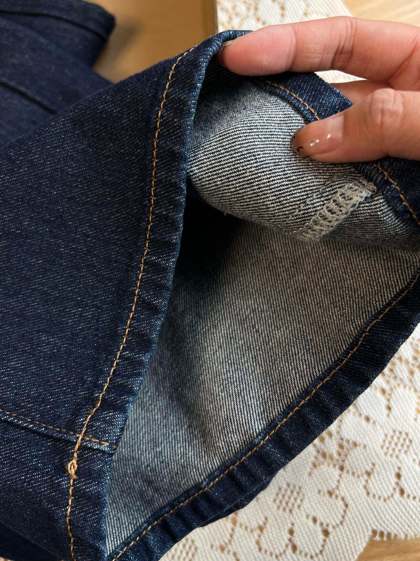 Waist with lace Boyfriend Jeans