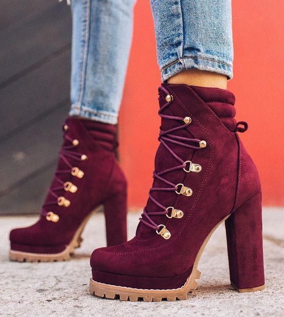 lace-up rivet Ankle boots