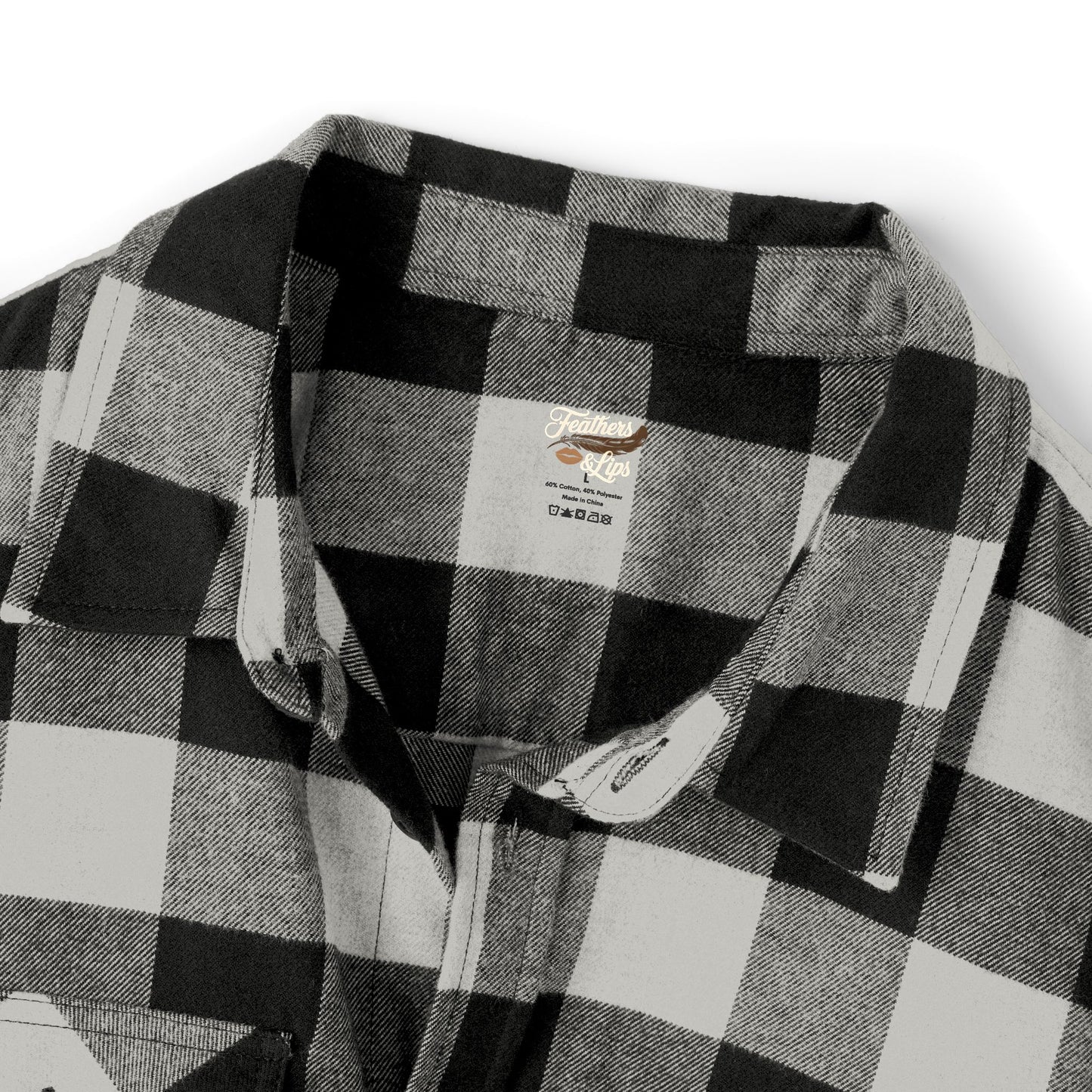 Plaid & Feathers Flannel Shirt