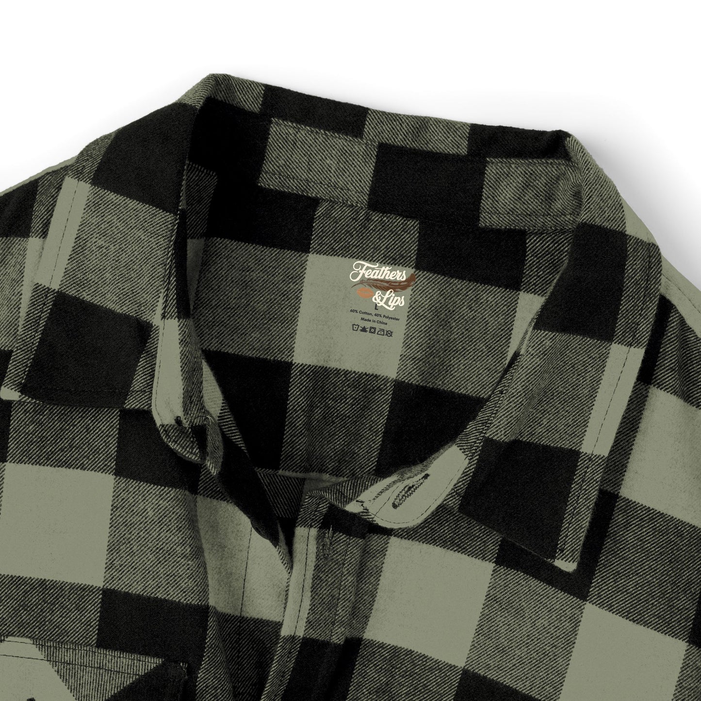 Plaid & Feathers Flannel Shirt