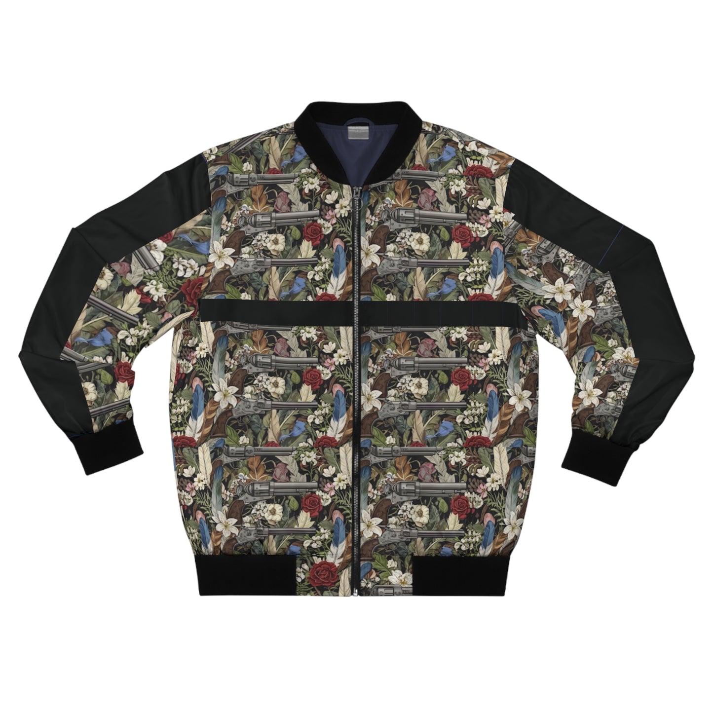 Flowers, Guns, & Feathers Men's Bomber Jacket