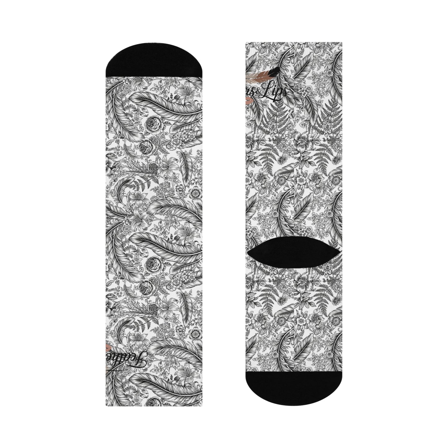 Feathers Bandana Print Long Socks