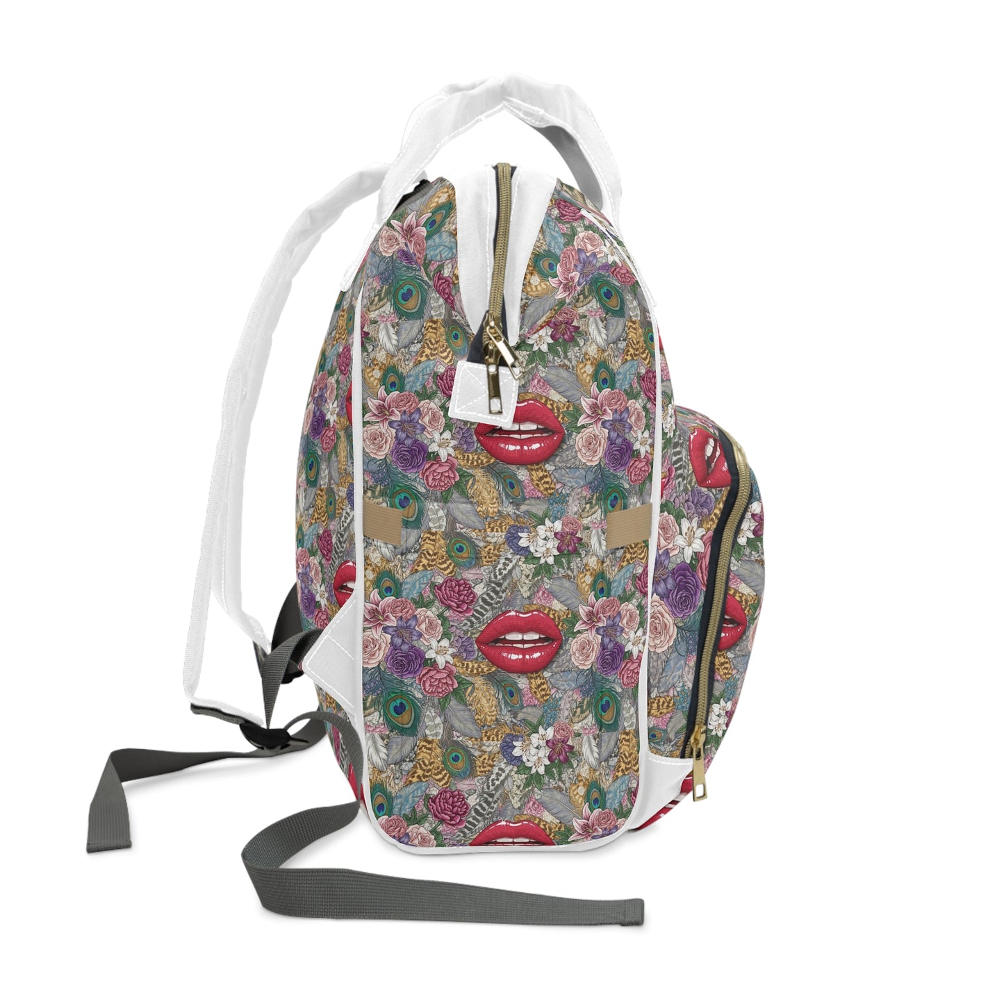 Flowers&Lips Diaper Backpack