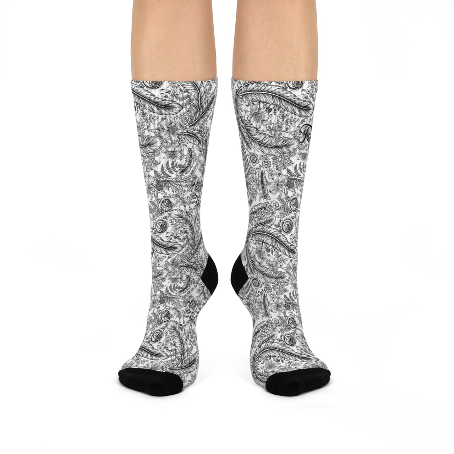 Feathers Bandana Print Long Socks