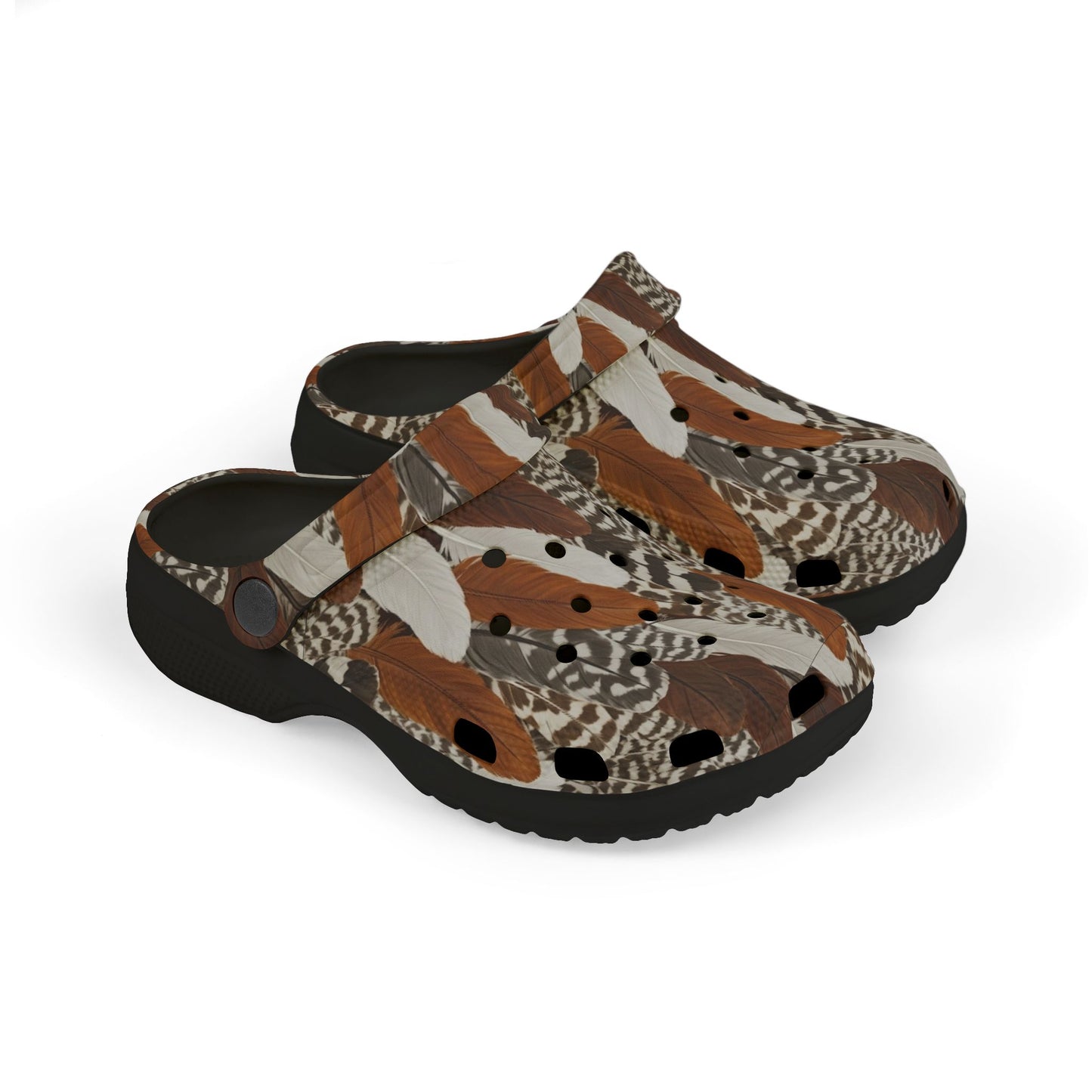 Camo Feathers Clogs for Kids