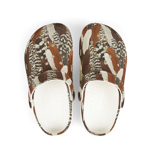 Camo Feathers Clogs for Kids