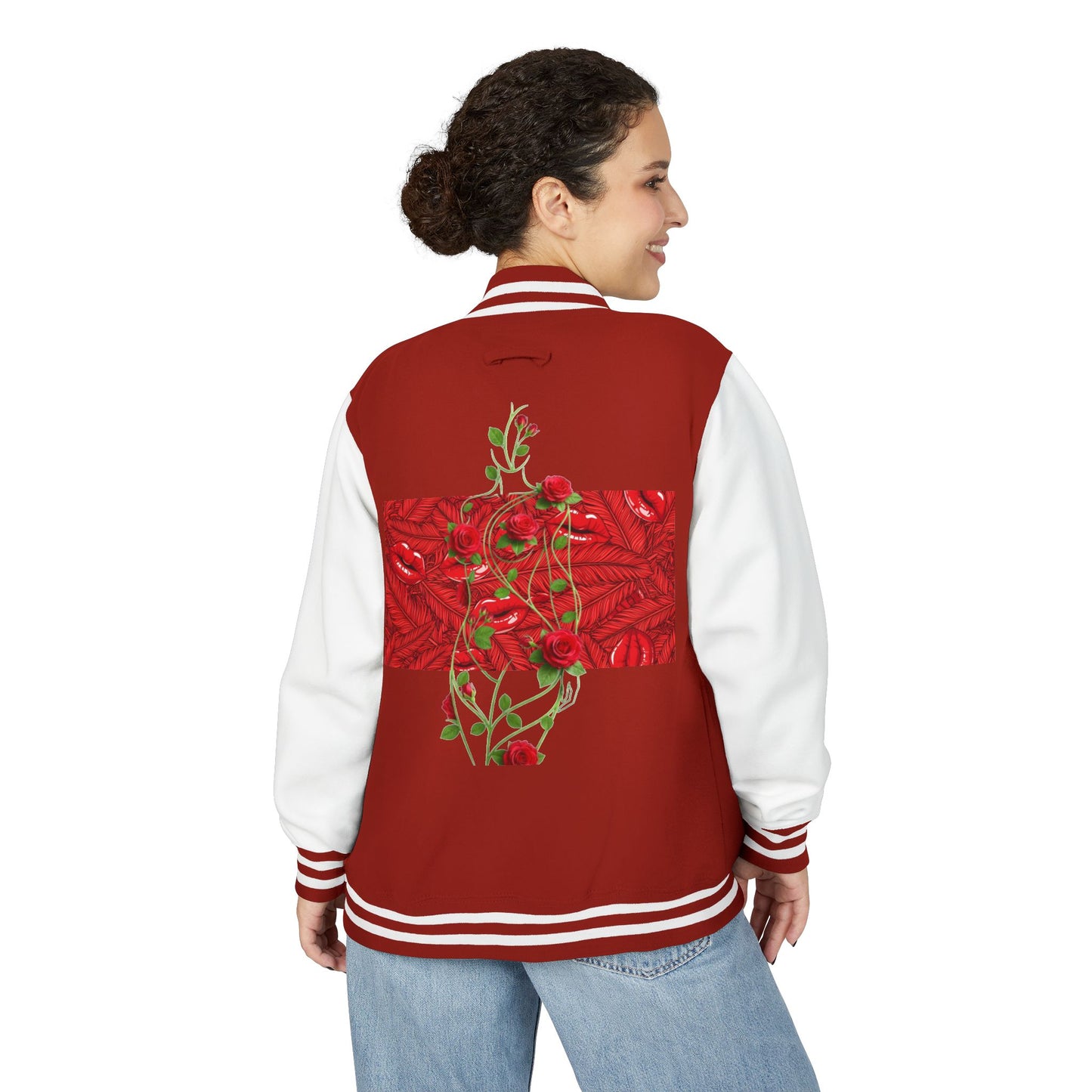 Red Rose Vine Varsity Jacket
