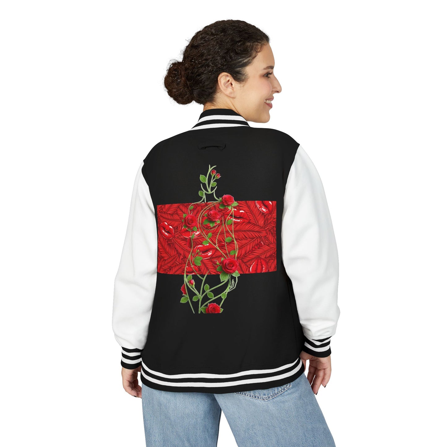 Red Rose Vine Varsity Jacket