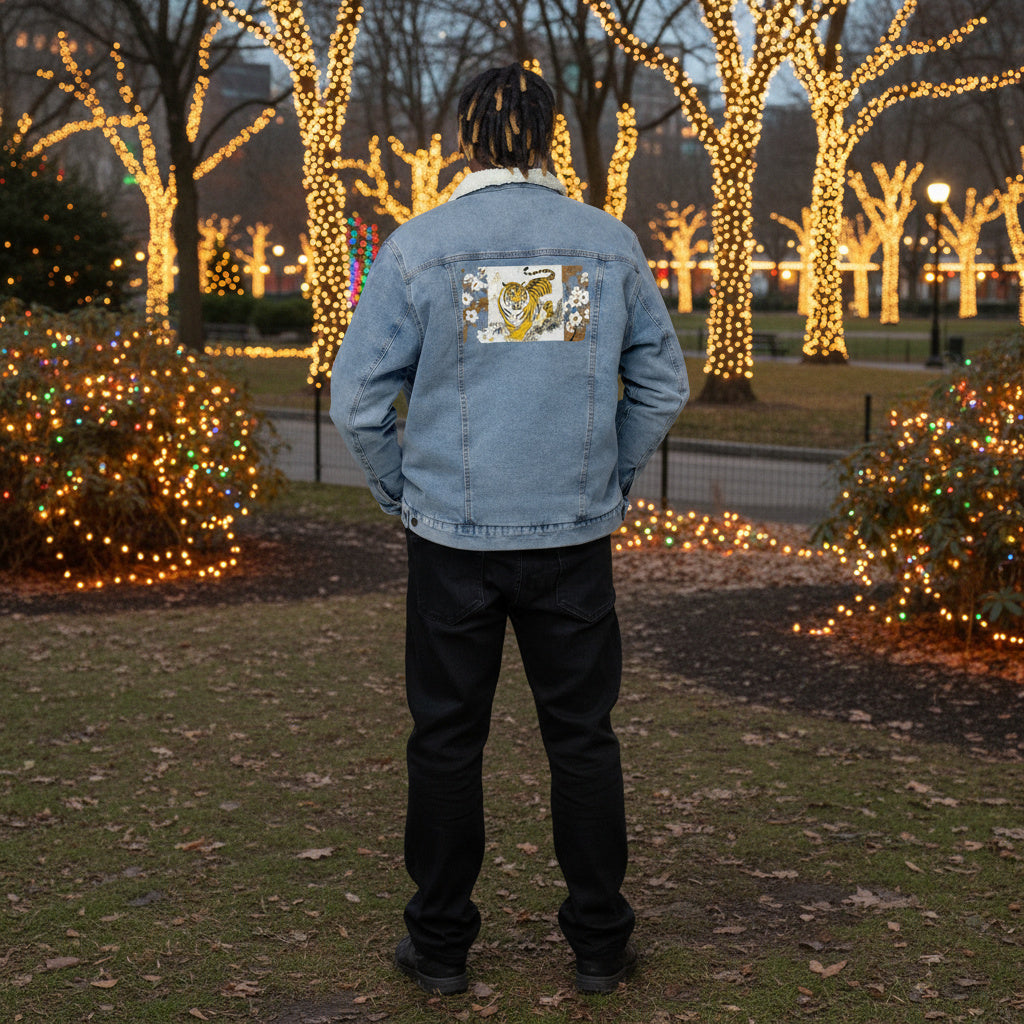 Mt. Tiger denim sherpa jacket