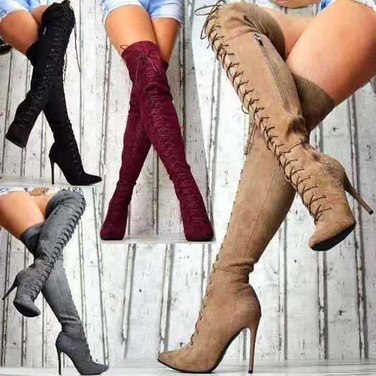Sueded Up Stiletto Boots